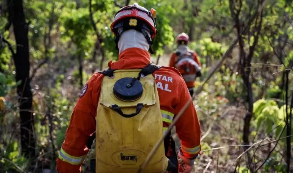  Bombeiros apagam incêndio no Parque Serra Ricardo Franco