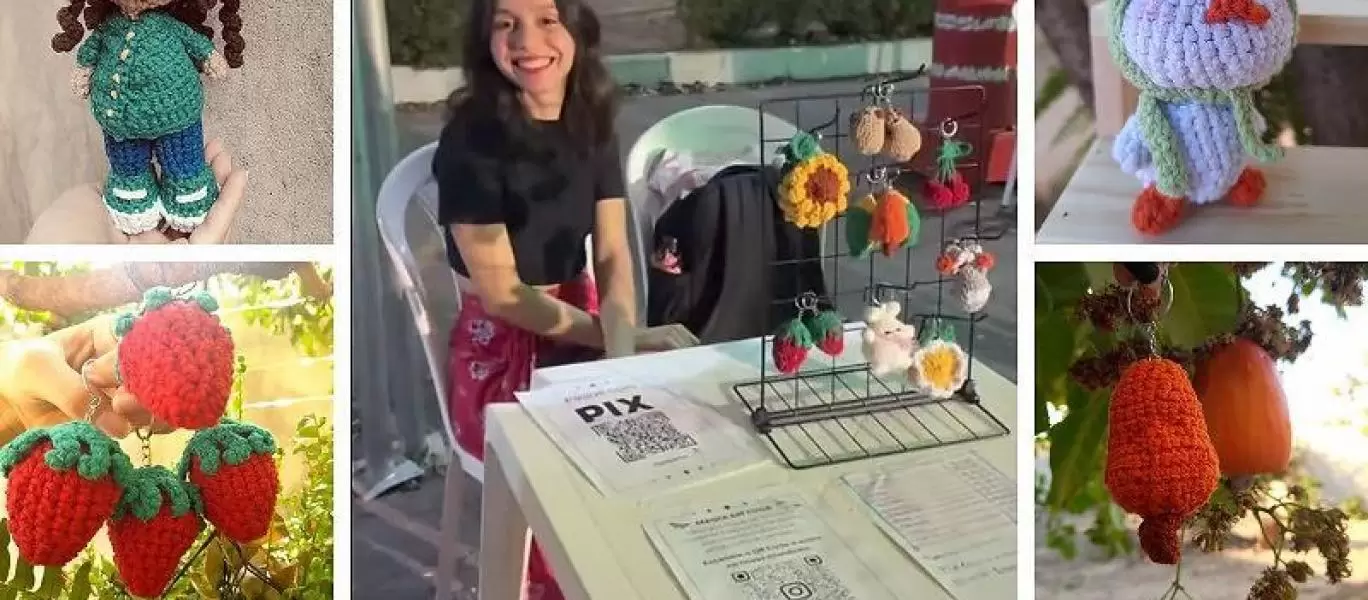  Linha, fé e empreendedorismo: estudante da UFMT constrói marca própria aos 20 anos