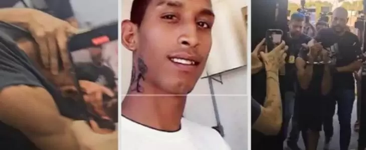 Momento que suposto assassino de mulher na UFMT chega à delegacia Momento que suposto assassino de mulher na UFMT chega à delegacia