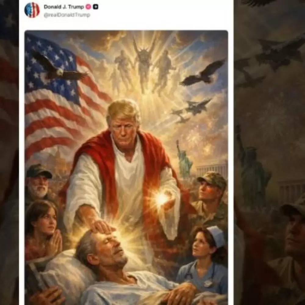  Trump apaga imagem em que aparecia como Jesus após críticas