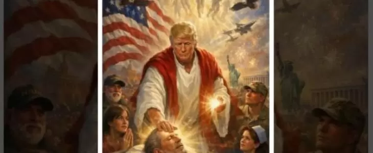Trump apaga imagem em que aparecia como Jesus após críticas Trump apaga imagem em que aparecia como Jesus após críticas